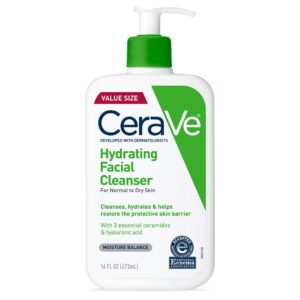 CeraVe Hydrating Facial Cleanser – Moisturizing Face Wash for Dry Skin