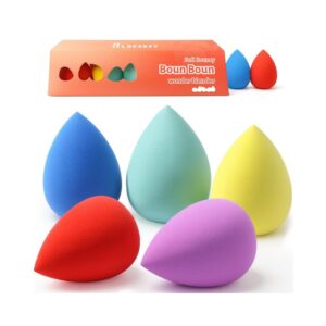 BEAKEY Makeup Sponge Set 5 Pack – Soft Latex-Free Beauty Blender for Flawless Makeup