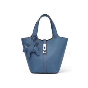 vegan leather tote bag for women bucket purse stylish handbag