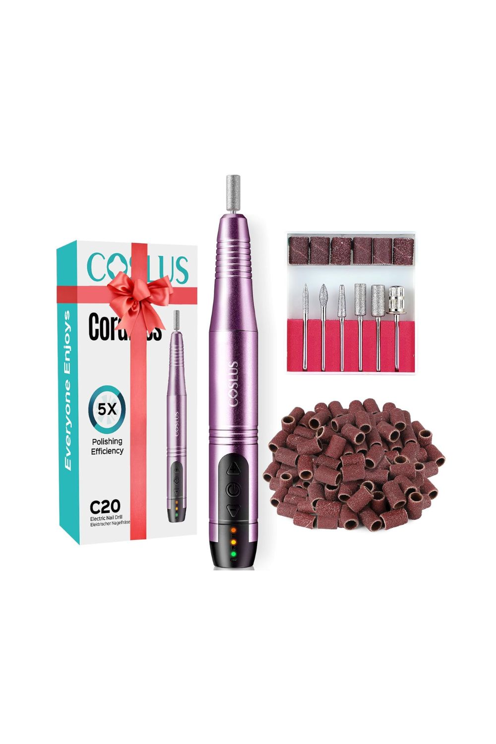 nail drill machine cordless coslus c20 electric nail file kit for manicure pedicure