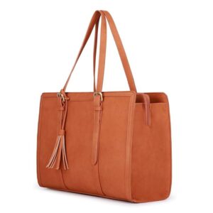 laptop bag for women ecosusi 15.6 inch work tote pu leather office bag