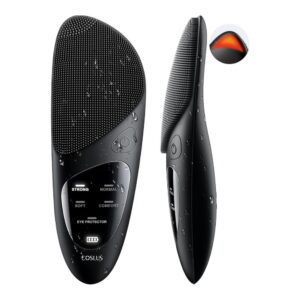 COSLUS silicone face scrubber waterproof electric facial cleansing brush rechargeable exfoliating skincare device for deep cleaning and glowing skin