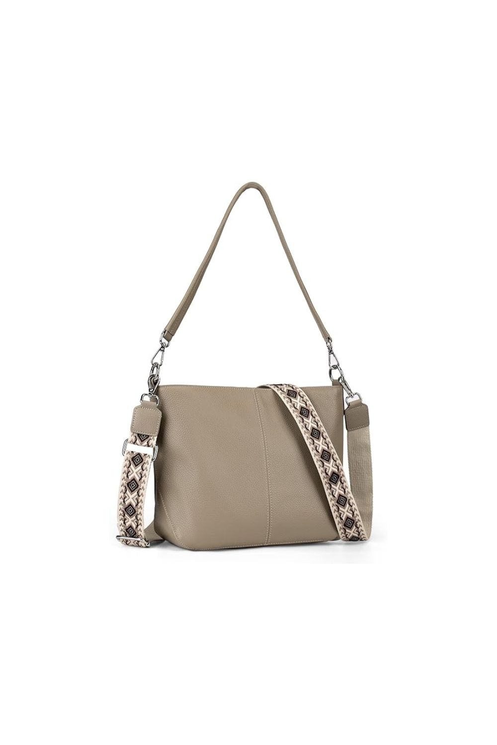 befen hobo crossbody purse for women with 2 removable straps and pebble leather