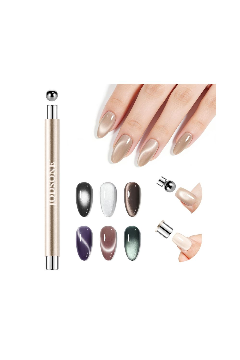 JODSONE 3-in-1 Cat Eye Magnet Tool for professional nail art and galaxy effects