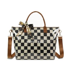 pvc tote bag for women waterproof large shoulder handbag