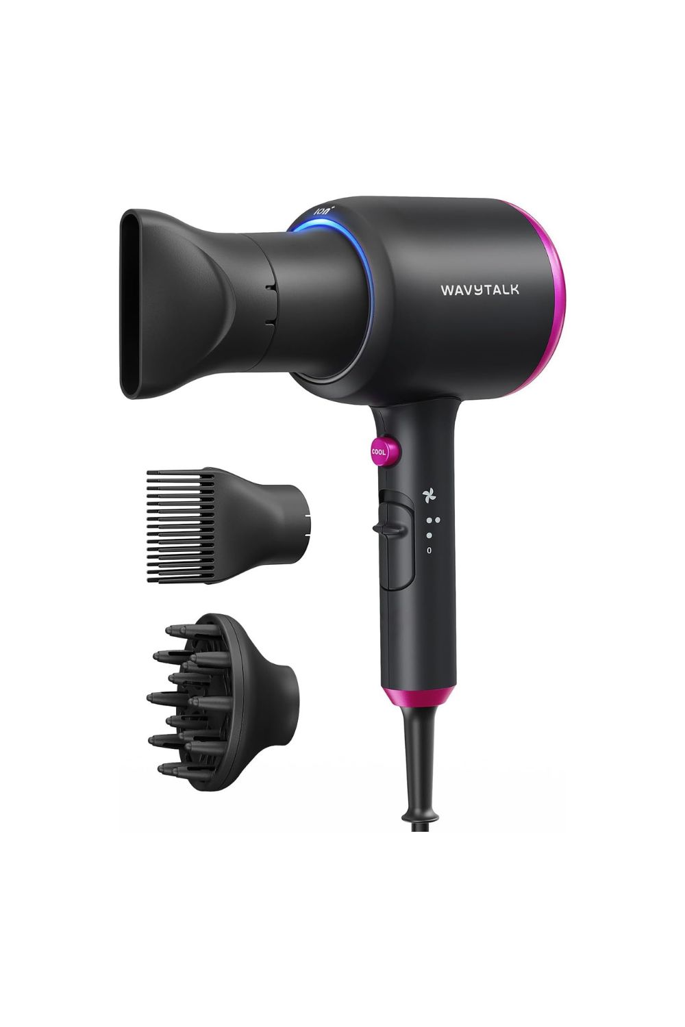 ionic hair dryer wavytalk 1875w blow dryer with diffuser for curly hair
