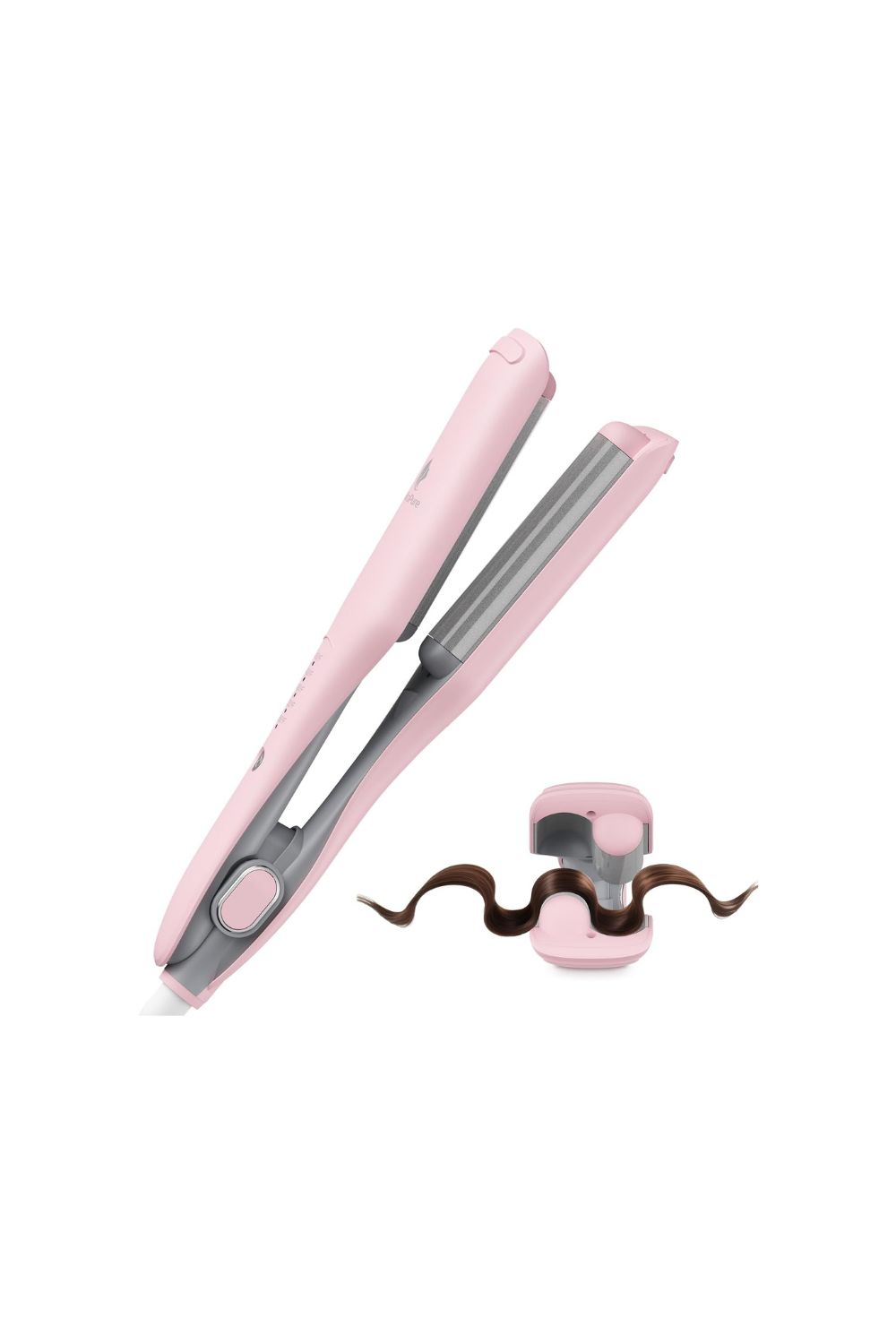 MiroPure Hair Crimper Waver deep wave curling iron pink