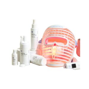 led face mask red light therapy skincare device for wrinkles and acne