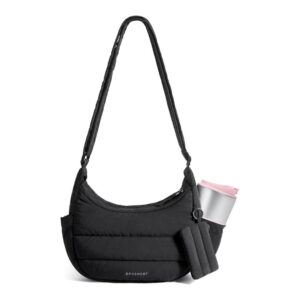 puffer crossbody bag bagsmart quilted hobo purse women lightweight handbag with pouch
