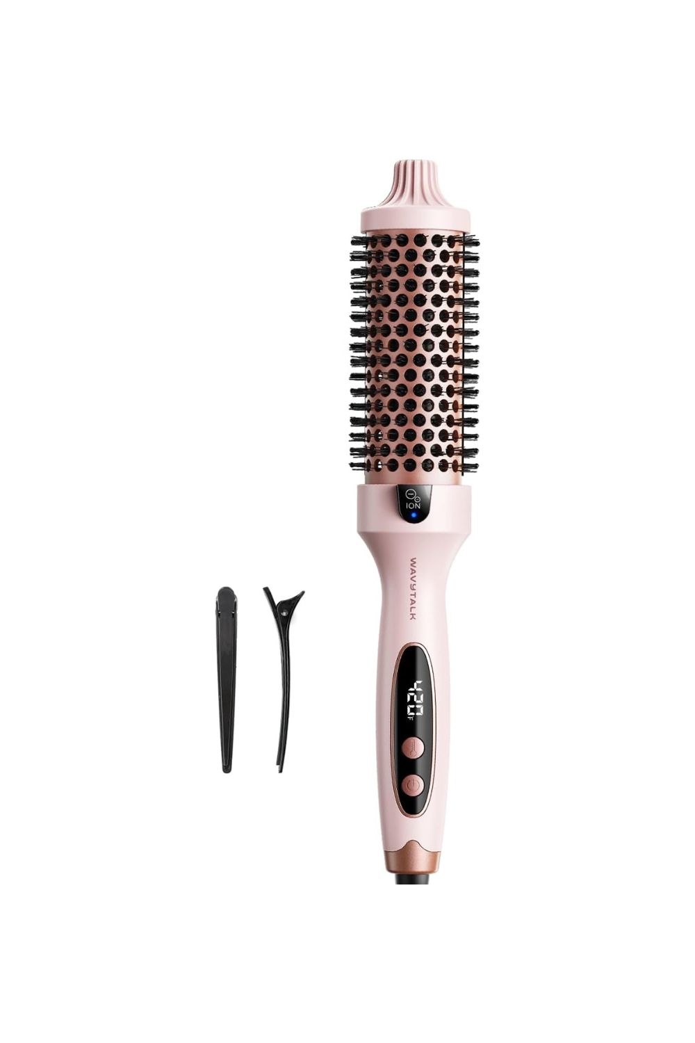 Wavytalk 1.5 inch thermal round brush in Sakura pink with ionic technology