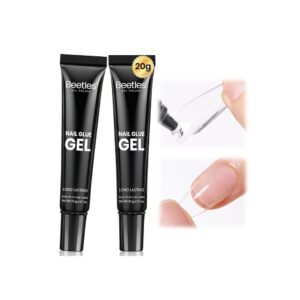 Beetles 2pcs solid nail glue gel with pointed nozzle for 3D nail art
