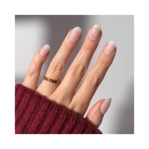 Glamnetic milky white nails milk bath press on nails with glossy finish