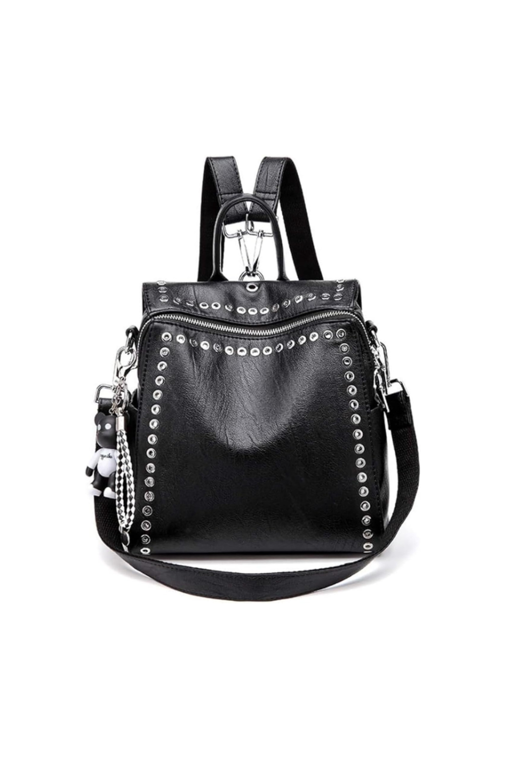 Convertible backpack purse women fashion vegan leather tote shoulder bag