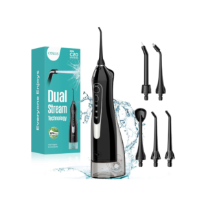 COSLUS C20 portable cordless oral irrigator water dental flosser in black