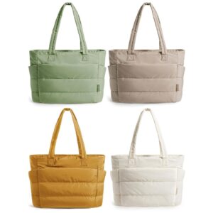 BAGSMART Puffy Tote Bag for Women lightweight travel design