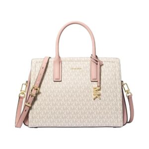 Michael Kors Laila Medium Satchel Signature Logo Print