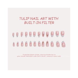 Tulip Floral Press On Nails