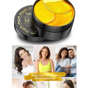 Professional NAZANO 24K Gold Under Eye Patches infused with collagen and hyaluronic acid for puffy eyes.