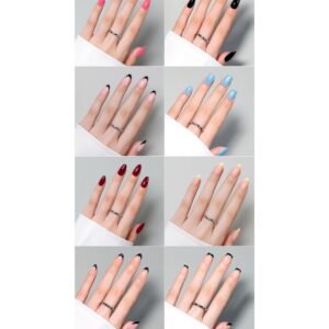 Short Almond Press On Nails Kit with No-Cure Glue
