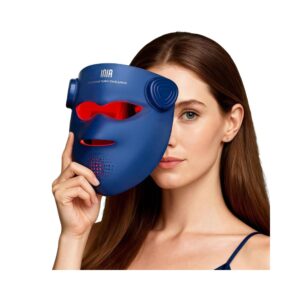 Red light therapy mask with magnetic cooling gel pad