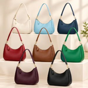 KKXIU Shoulder Bag for Women in retro hobo style with gold chain and removable strap